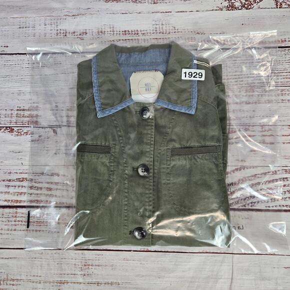 HEI Adventurer Womens Button Shirt Coat XS Button Embroider Studded Boho Indie - Picture 12 of 12